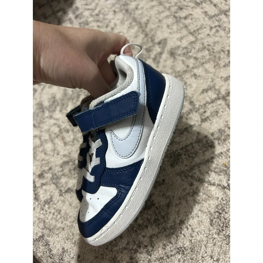 Boys Blue And White Nike Shoes Size 10C